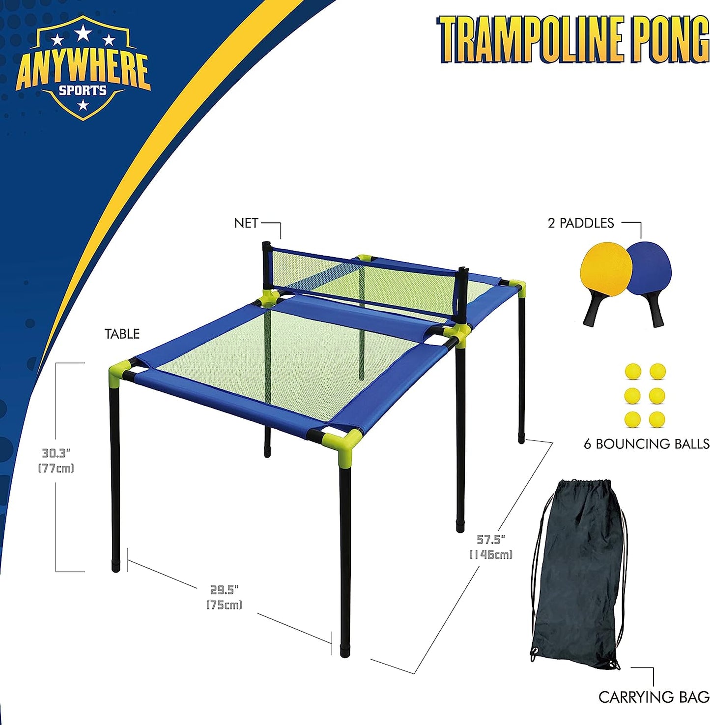 Trampoline Pong Set