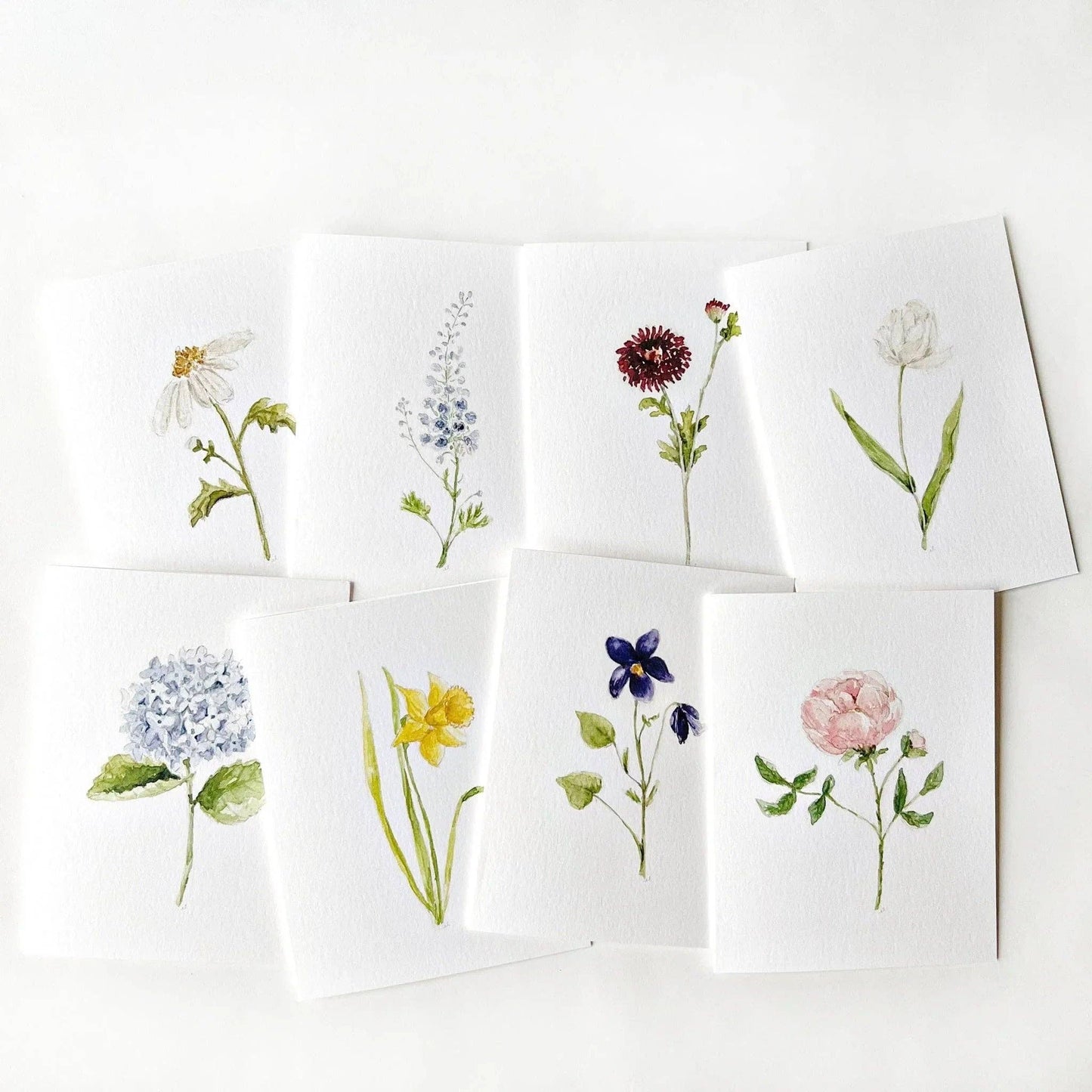 Garden flowers assorted notecard set