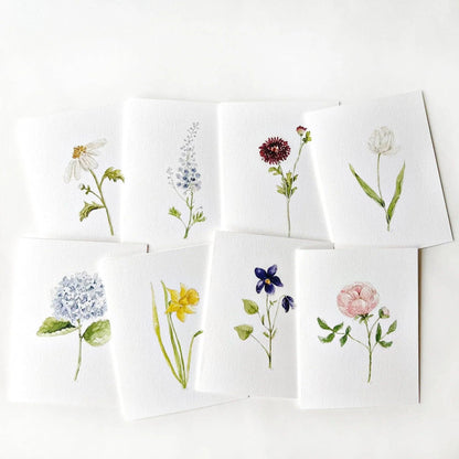 Garden flowers assorted notecard set