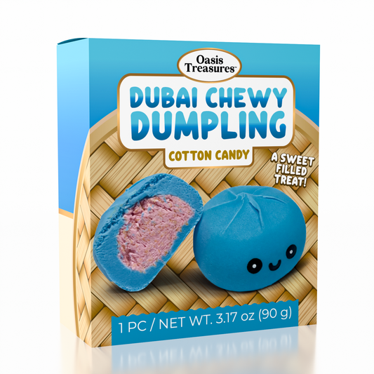 Dubai Dumpling Cotton Candy Flavor Korean Chewy Cookie by Oasis Treasures (90g)