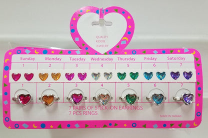 7 Day Week Earring & Ring