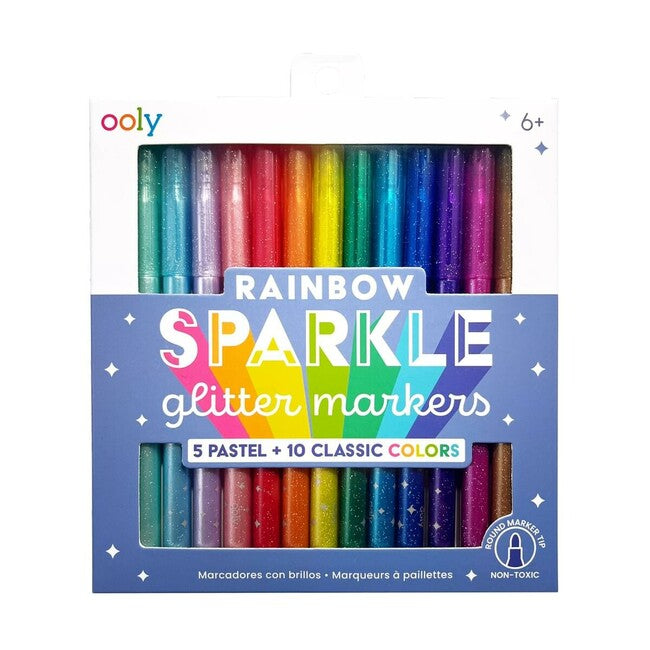 Rainbow Glitter Markeres