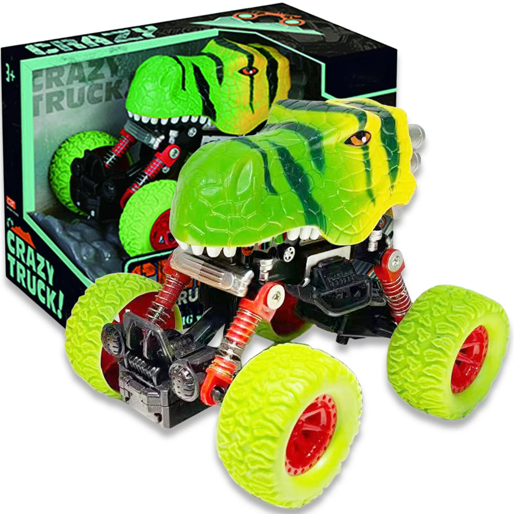 Pull Bac Dino Truck Green