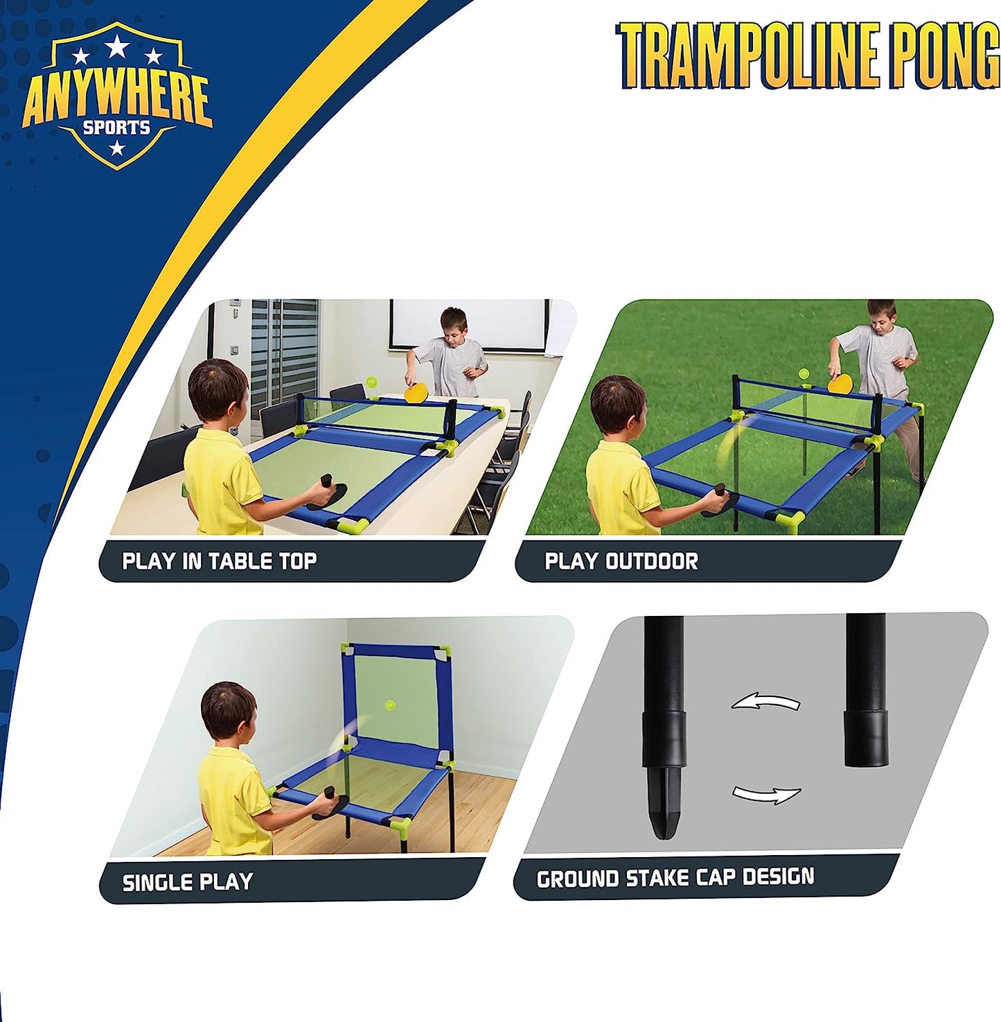 Trampoline Pong Set