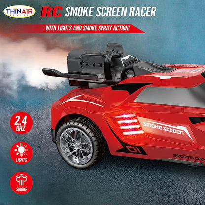 Rc Red Smoke Screen Racer