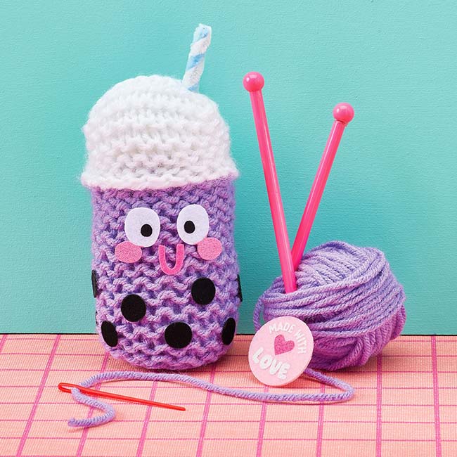 Snack Knit Boba Buddy