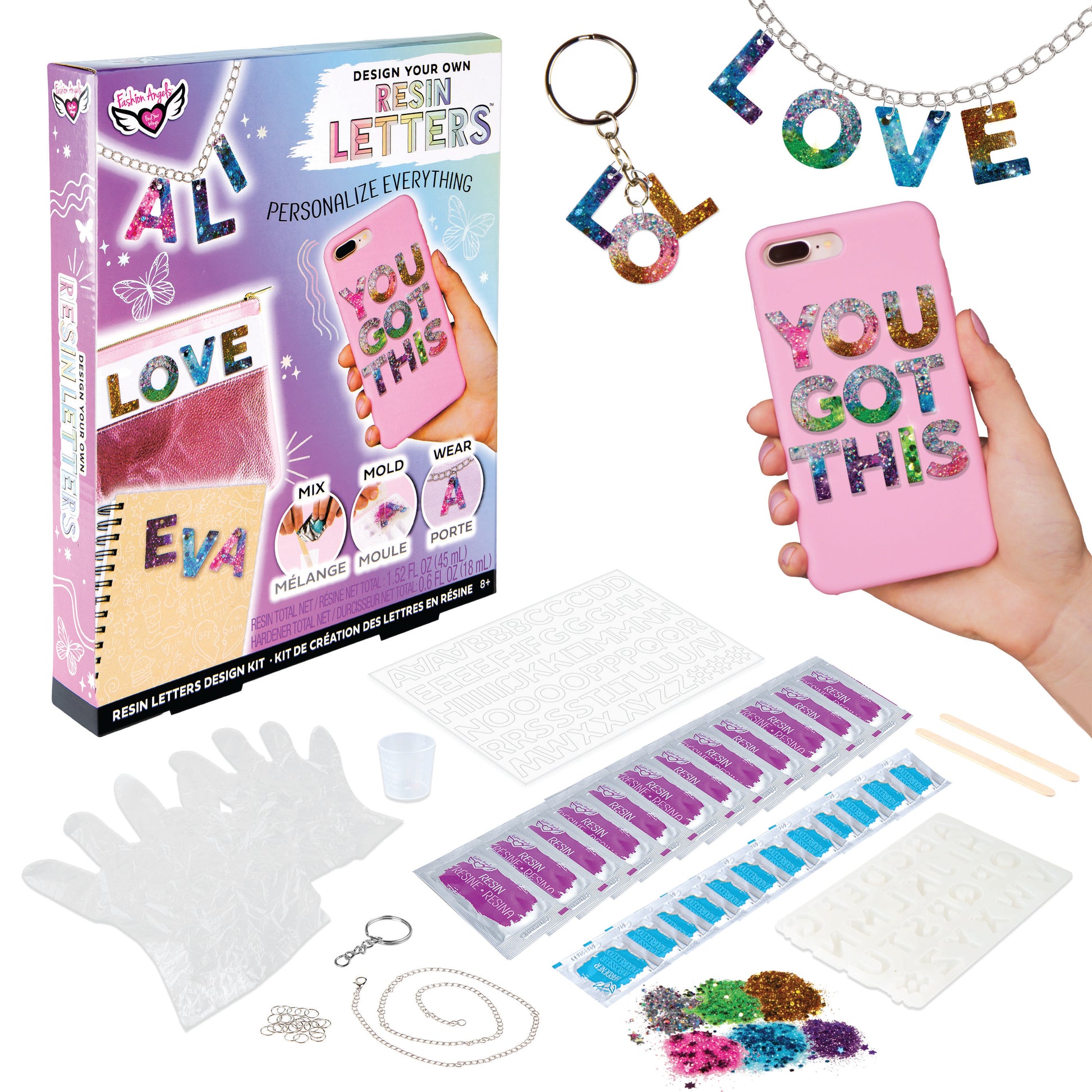 Xresin Letter Charm Set