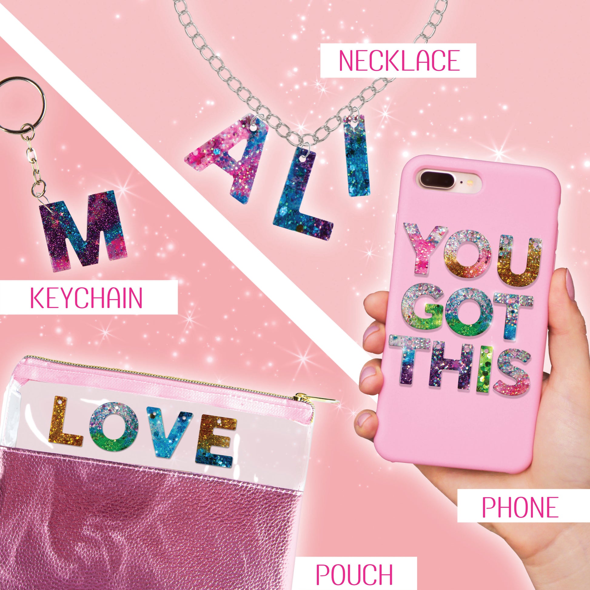 Xresin Letter Charm Set