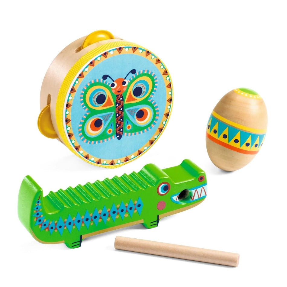 Guiro Maracas Tambourine