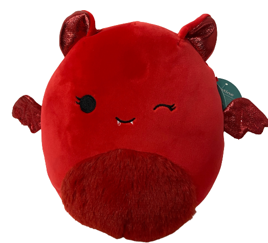 8^ Squishmallow Bat Red